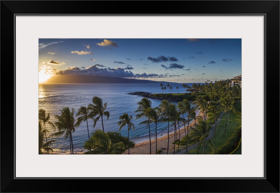 Sunset at Kapalua Bay, Maui, Hawaii.