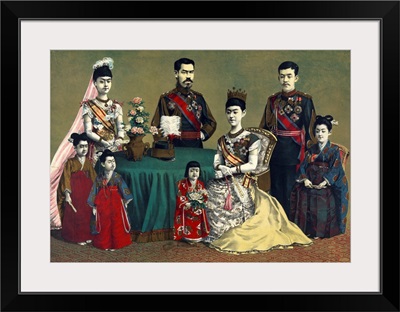 A Group Portrait Of Meiji, Emperor Of Japan And The Imperial Family