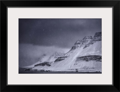 A Snowstorm Along The Strandir Coast On Iceland's West Fjords, Iceland