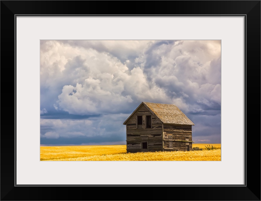 Abandoned Building Along The Roads Of Rural Saskatchewan, Saskatchewan, Canada