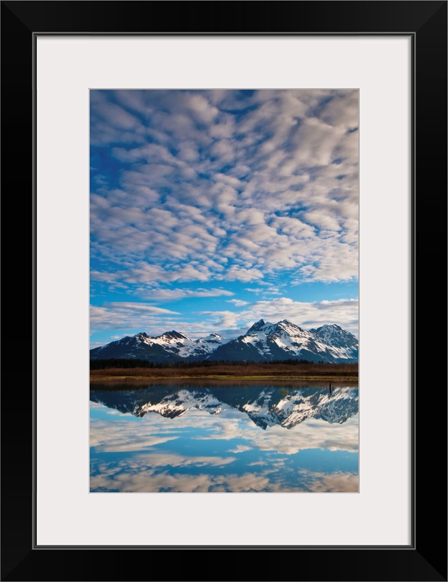 Alaganik Slough Reflecting The Chugach Mountains, Chugach National Forest, Alaska