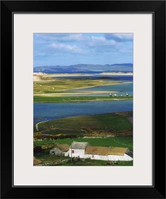 Ballyness, Co Donegal, Ireland, Aerial View Of House And Bay