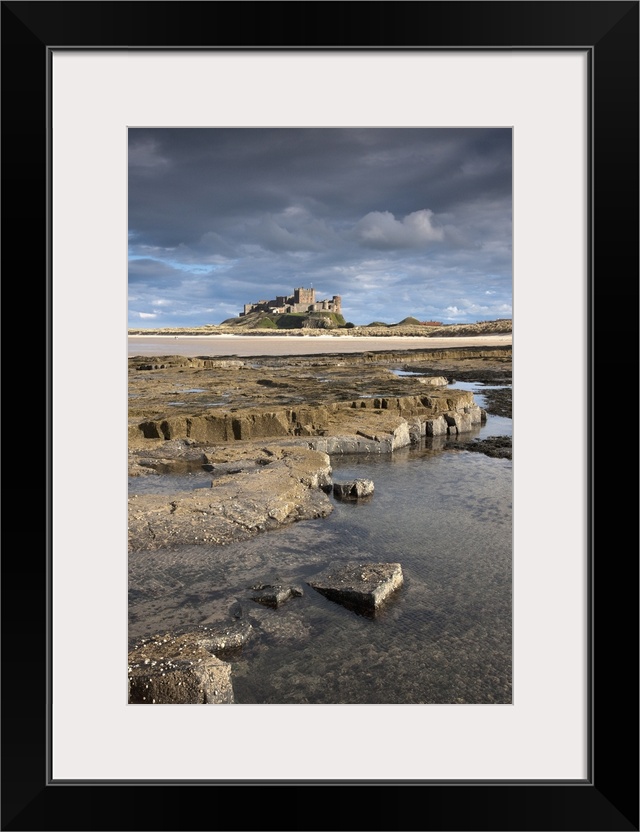 Bamburgh Castle In The Distance, Bamburgh, Northumberland, England