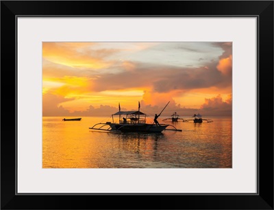 Beautiful sunrise in Alona Beach, Panglao Island, Bohol, Philippines