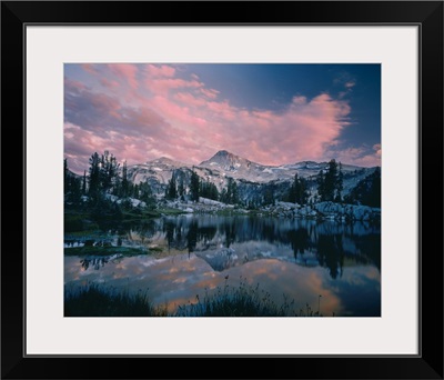 Beautiful Sunset Over Eagle Cape And Mirror Lake In Eastern Oregon, Wallowa Mountains