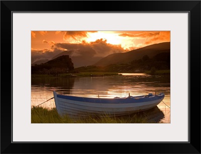 Boat At Sunset, Upper Lake, Killarney National Park, County Kerry, Ireland