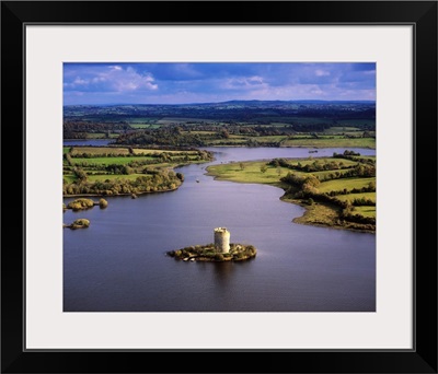 Cloughoughter Castle, County Cavan, Ireland, Aerial View Of Lough Oughter