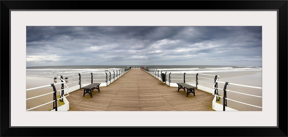 Dock With Benches, Saltburn, England