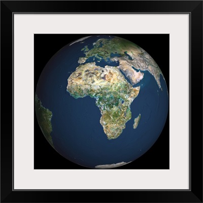 Globe Africa, True Colour Satellite Image, Earth