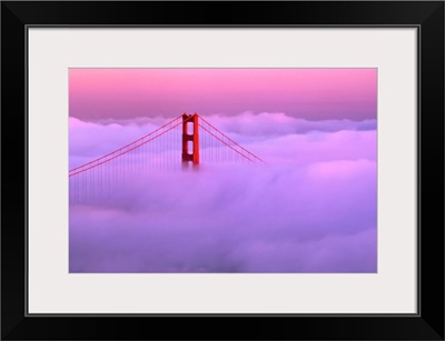 Golden Gate Bridge In Fog San Francisco, California