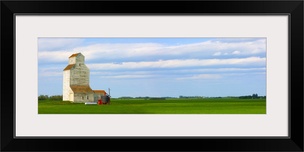 Grain Elevator in the Countryside, Alberta, Canada