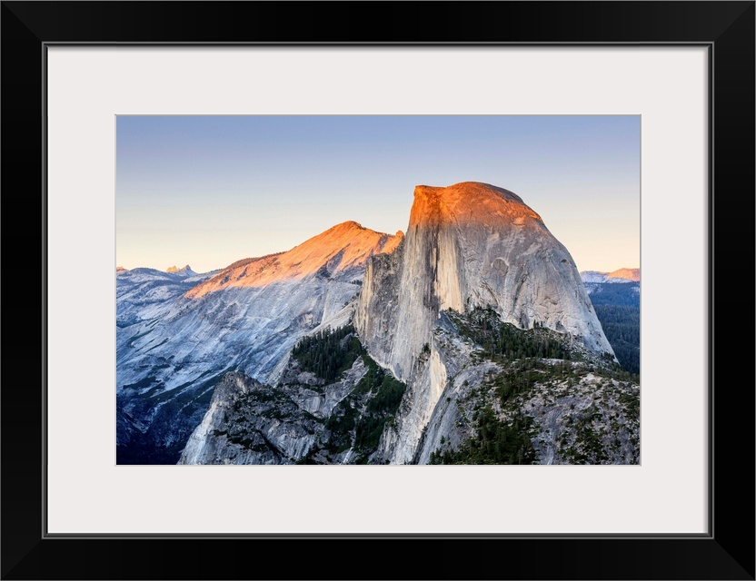 Half Dome at sunset from Glacier Point, Yosemite National Park, California, United States of America.
