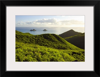 Hawaii, Lanikai, View Of Mountains And Mokulua Islands