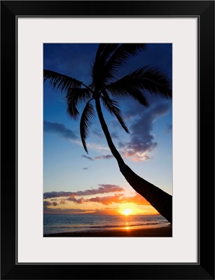 Hawaii, Maui, Kihei, Sunset At Kamaole Beach