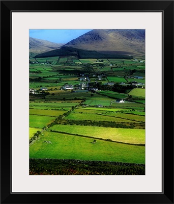 High Angle View Of Buildings In A Village, Mourne Mountains, Northern Ireland