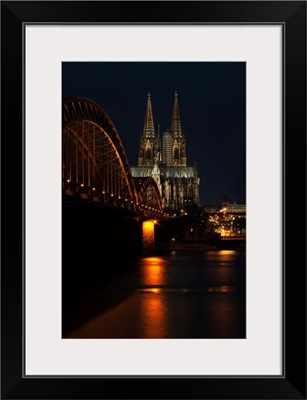 Hohenzollern Bridge Over The River Rhine And Cologne Cathedral, Cologne, Germany