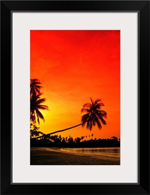 Indonesia, Bintan Island Resort, Beach At Sunset