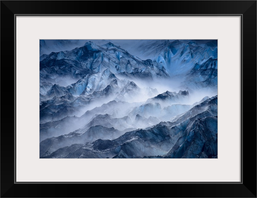 Light and fog on Lamplugh Glacier at Glacier Bay National Park and Preserve, Inside Passage, Alaska, USA, Alaska, United S...