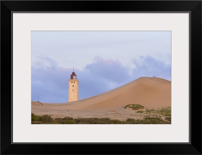 Lighthouse And Dunes At Dawn, Rubjerg Knude, Lokken, North Jutland, Denmark