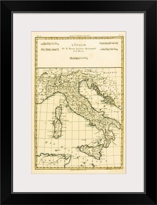 Map Of Italy, Circa 1760