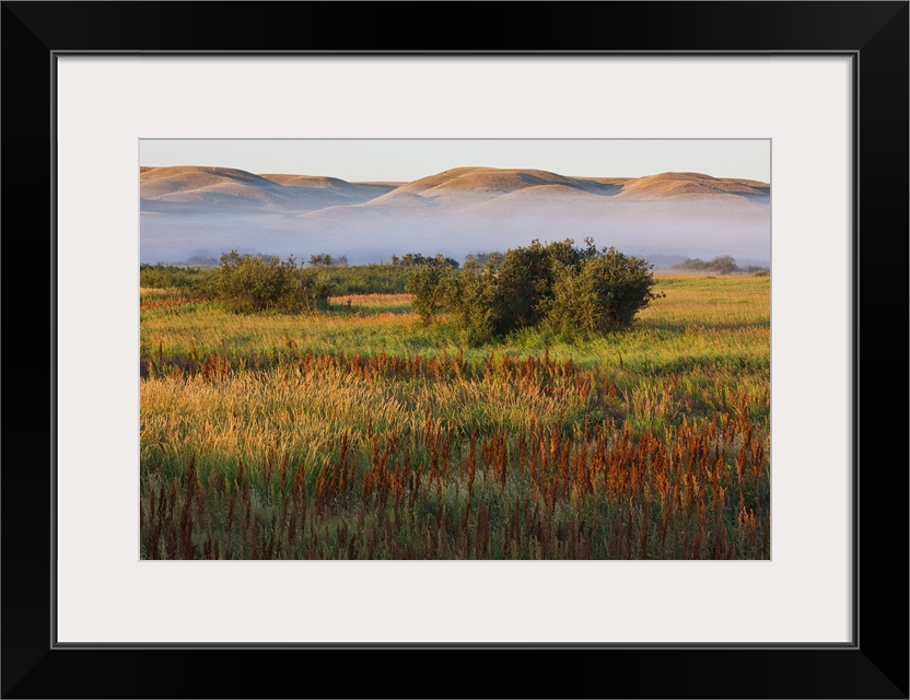 Mist At Sunrise In Frenchman River Valley Of Grasslands National Park, Saskatchewan, Canada