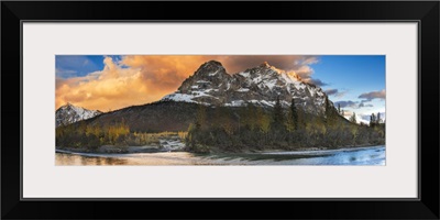 Mt, Sukakpak at sunset along the Koyukuk River in the Brooks Range, Alaska