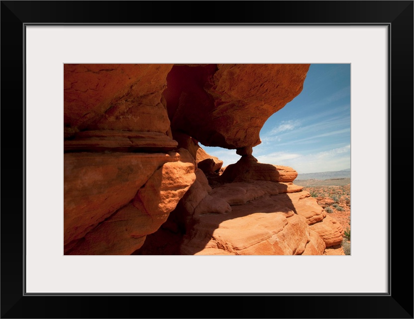 Nevada, Las Vegas, Red Rock Formation In The Desert