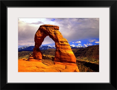 Rock Arch At Sunset, Arches National Park, Moab, Utah