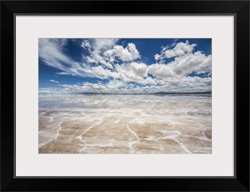 Salar de Uyuni, the world's largest salt flat, during the wet season (December-February); Potosi Department, Bolivia.