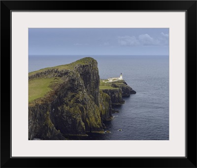 Scottish Coast With Neist Point Lighthouse On The Isle Of Skye In Scotland, UK