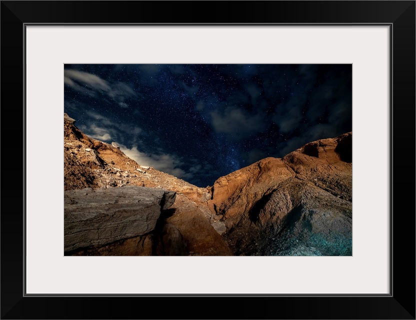 Stars above a ravine in the Atacama Desert.