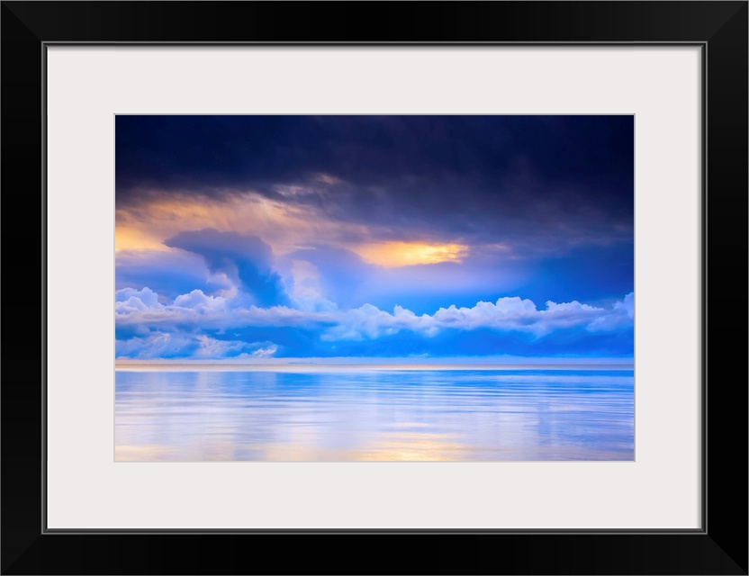 Storm Clouds And Lake Winnipeg At Sunrise, Gimli, Manitoba, Canada