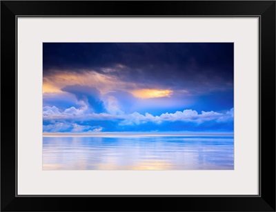 Storm Clouds And Lake Winnipeg At Sunrise, Gimli, Manitoba, Canada