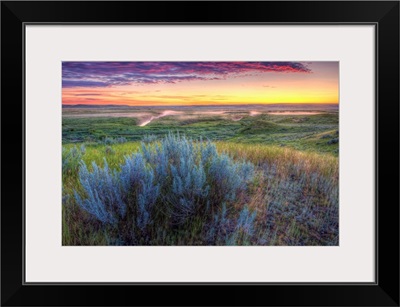 Sunrise over the Frenchman River Valley in Grasslands National Park, Saskatchewan