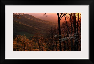 Sunset Over A Springtime Landscape, Weaverville, North Carolina