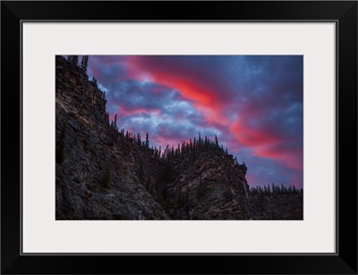 Sunset Rolls Into Sunrise, Arctic Circle On The Charley River, Alaska