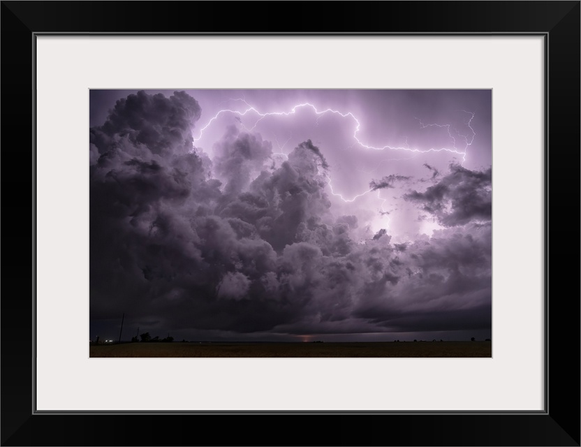 Supercell thunderstorm clouds show off the power of mother nature. Massive clouds build and unleash powerful storms creati...