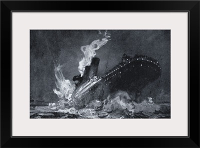 The 46, 328 Tons RMS Titanic Of The White Star Line Sinking