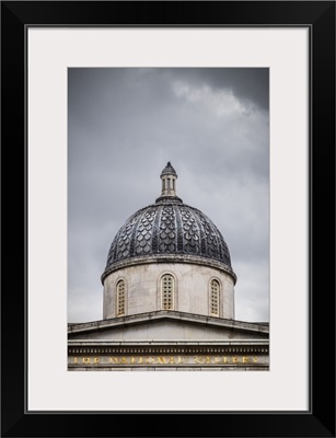 The Dome Of The National Gallery Against A Stormy London Sky, London, England