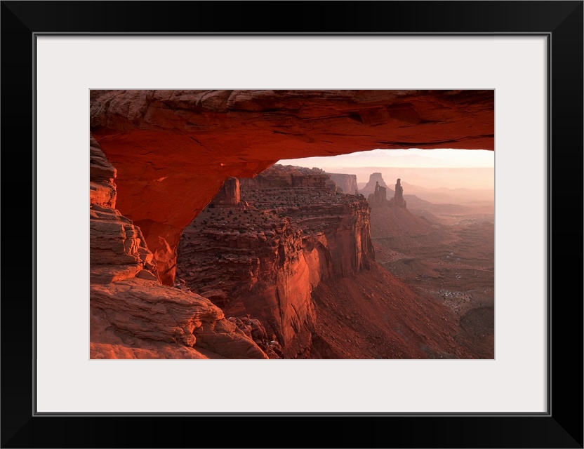 Washer Woman Arch Viewed Through Mesa Arch In Canyonlands National Park; Utah