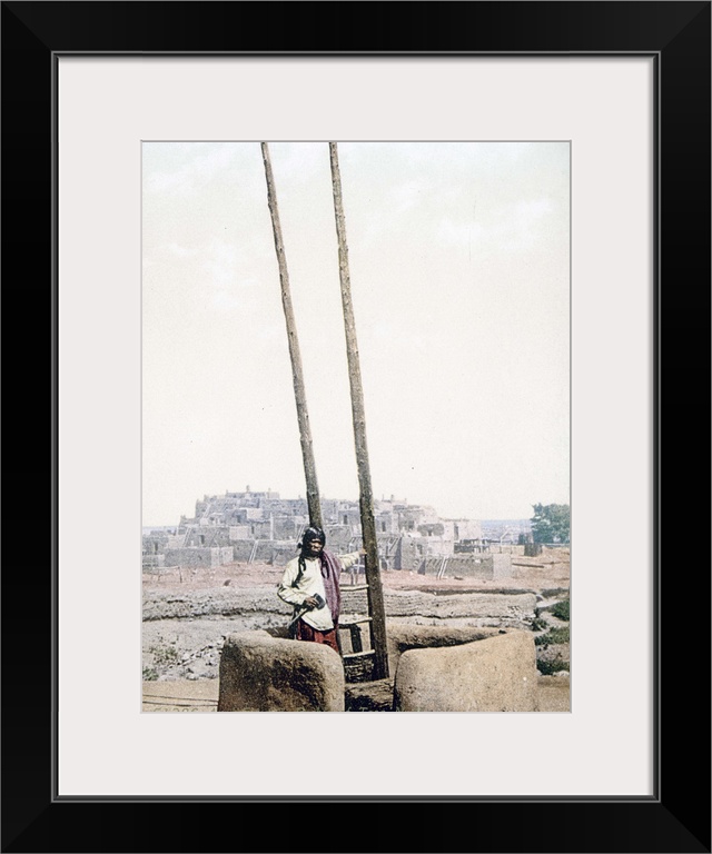 An Estufa Pueblo of Taos New Mexico Vintage Photograph