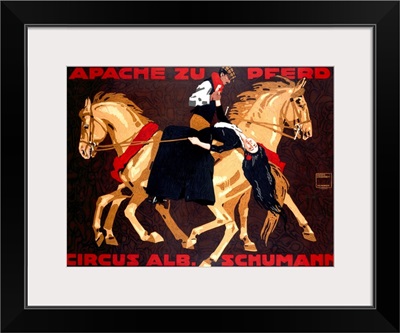 Apache Zu Pferd Vintage Advertising Poster