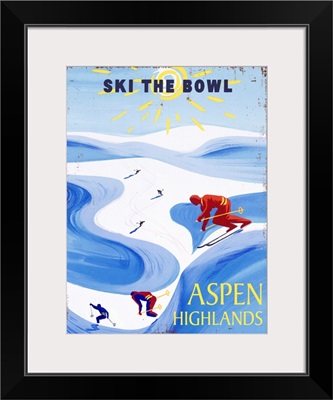 Aspen Highlands Vintage Advertising Poster