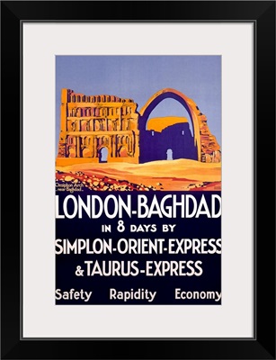 Baghdad, Iraq, Simplon Orient Express, Vintage Poster, by Roger Broders