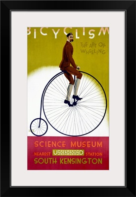 Bicyclism, The Art of Wheeling, Vintage Poster