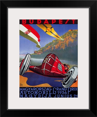 Budapest, Grand Prix 1936, Vintage Poster