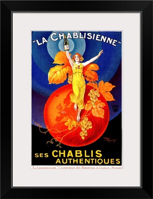Chablisienne Chablis Wine Vintage Advertising Poster