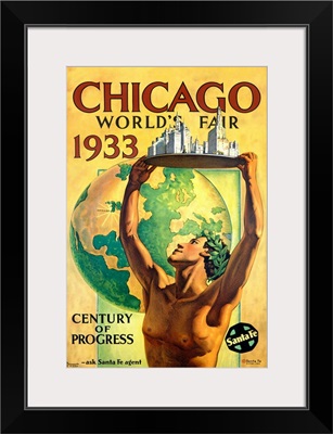 Chicago, Worlds Fair 1933, Vintage Poster, by Hernando Villa