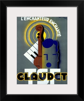 Claudet TSF, Enchanted Violin, Vintage Poster