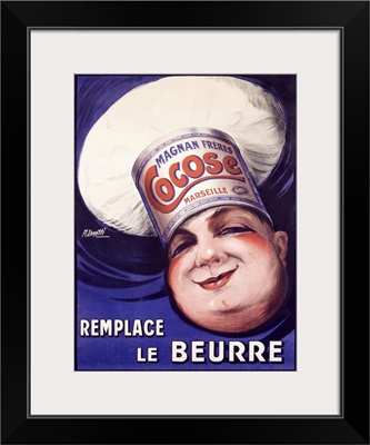 Cocose, Remplace le Beurre, Vintage Poster